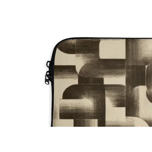 Abstract - Retro - Zwart laptophoes neopreen klein 279 -detail