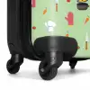 Keukenaccessoires en ingrediënten op lichtgroen NBS - Handbagage koffer - Kinderen Unisex middel -wiel