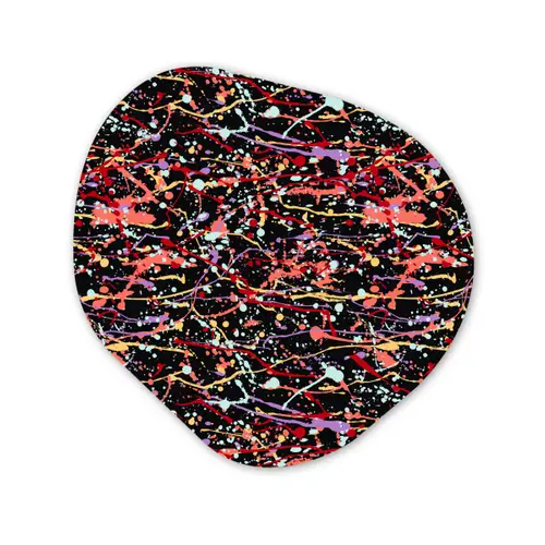 Spat - Abstract - Waterverf - Zacht Wandcirkel Organisch Forex 3mm klein 629 -3d