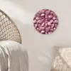 Roze - Glanzende - Stenen Wandcirkel kunststof plaat 5mm dik klein 188 -sfeer5