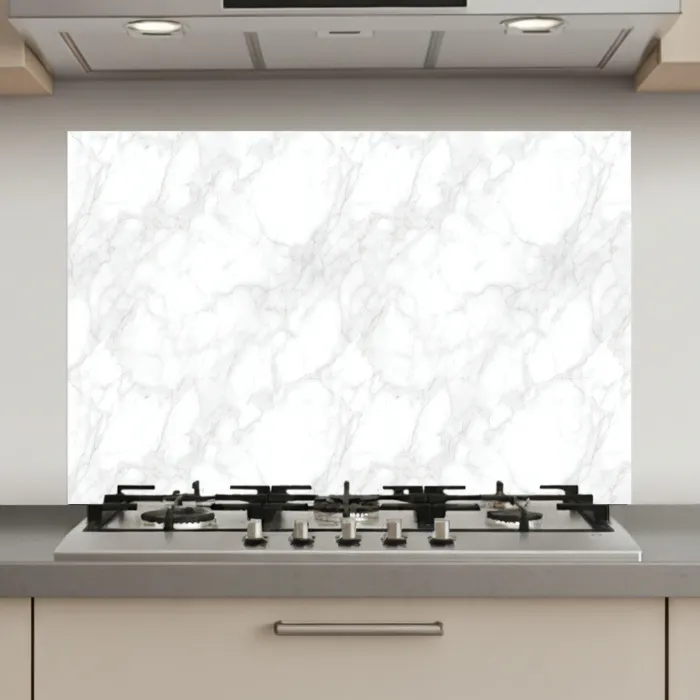 Minimalistisch - Wit - Grijze aders keuken achterwand spatscherm klein 900 -3d_website