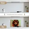 Vrouw - Aardbeien - Kroon keuken achterwand spatscherm klein -voor_na_NL