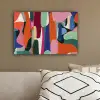 Vormen - Ritmisch - Kleuren - Abstract canvas 2cm klein -sfeer3