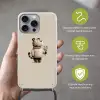 Tijger - Blauwe bloemen - Rustig Hoesje iPhone 16 Pro Max met koord klein -sfeer2_NL
