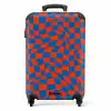 Patronen - Optische illusie in rood en blauw NBS - Handbagage koffer - Kinderen Unisex middel -productfoto_recht