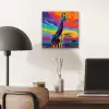 Giraffe - Savanna - Lucht - Gekleurd aluminium wit klein -sfeer5