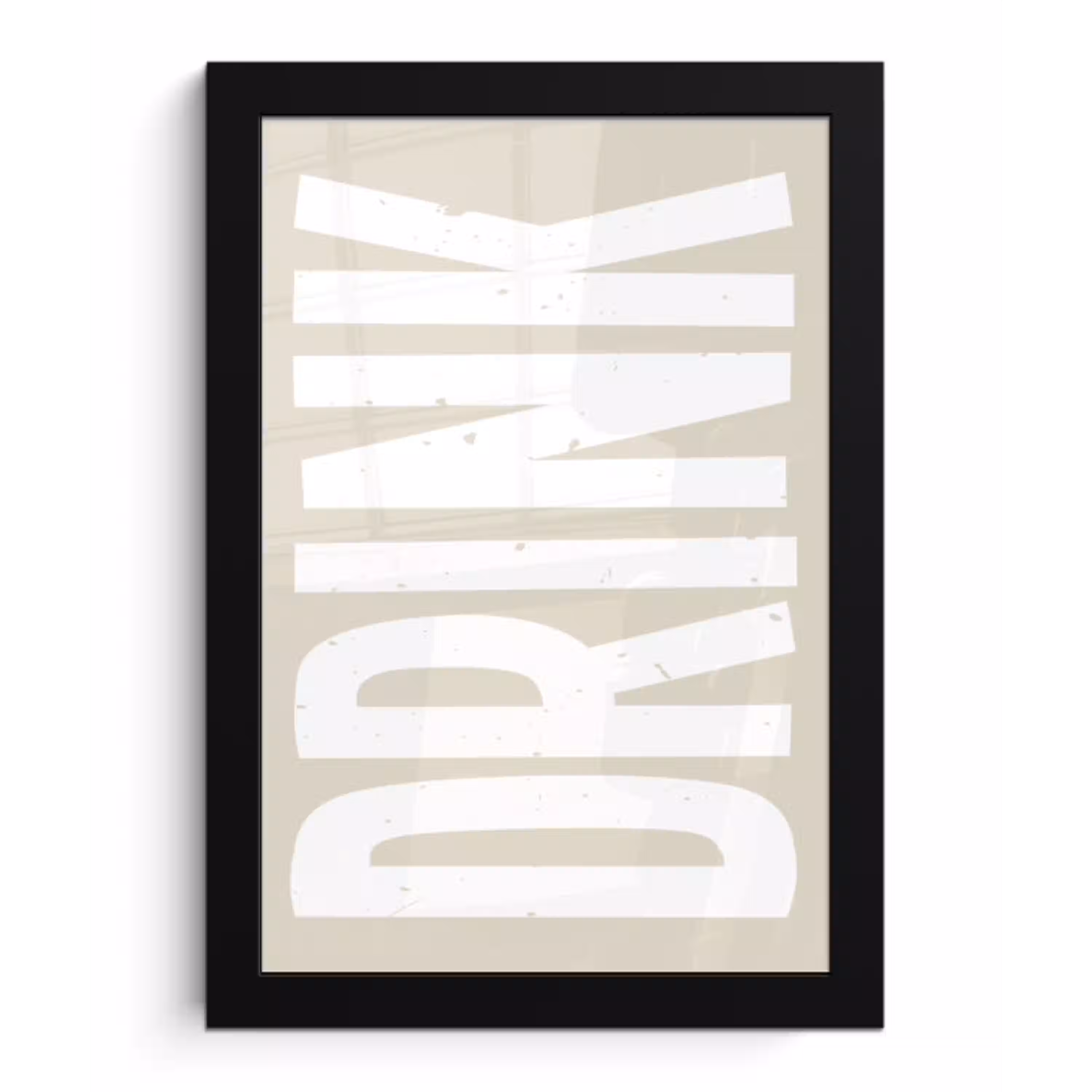 Japandi - Vintage - Japandi - Wit fotolijst zwart zonder passe partout klein -3d