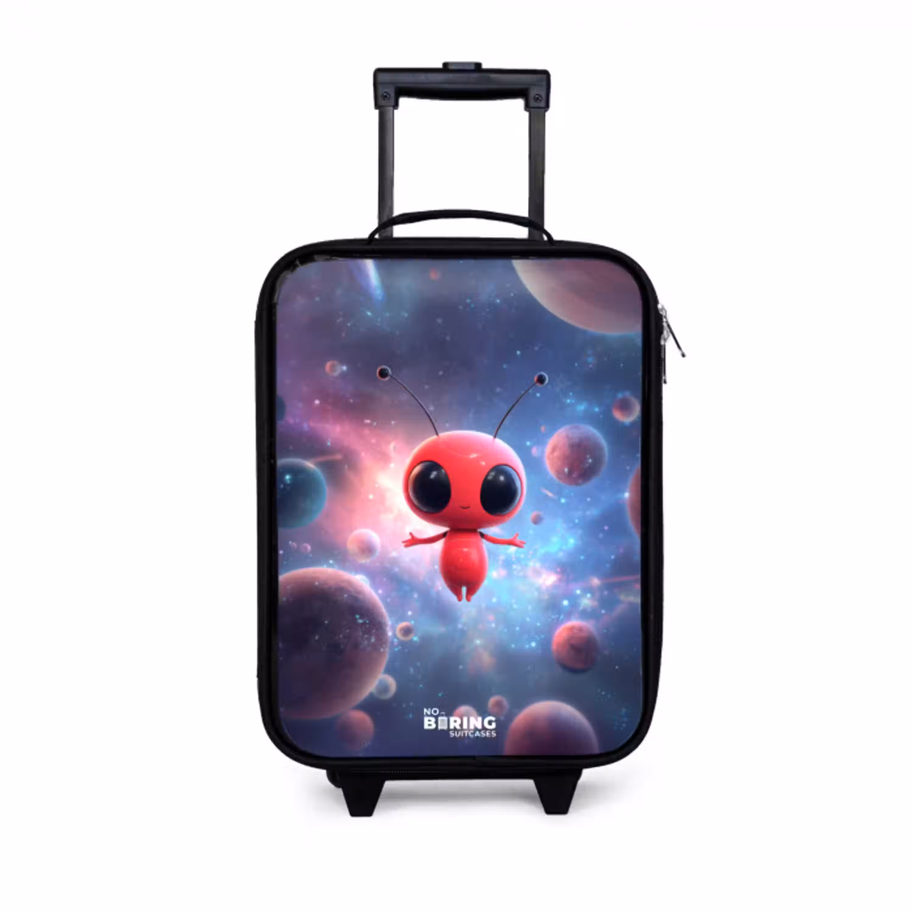 Rood Ruimtewezen in Kosmische Dans Kinderkoffer - Zwart klein -3d