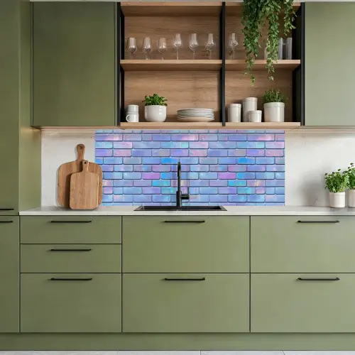 Paars - Blauwe - Muur keuken achterwand 2 middel 871 -sfeer3