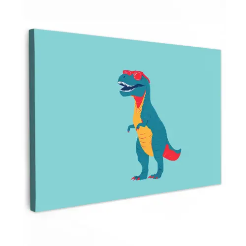 Dinosaurus - Blauw - Zonnebril canvas 2cm klein -z3d