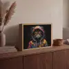 Kat - Jas - Graffiti - Bril - Zwart Light Box met batterij (Wandlamp) middel -sfeer2