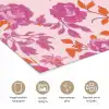 Bloemenpatroon - Roze - Oranje - Bloemen poster papier klein -closeup_NL