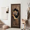 Tijger - Doorkijk - Deur - Hout - Dieren deurposter klein -sfeer6