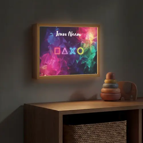Symbolen - Game - Kleurrijk Light Box met batterij (Wandlamp kind) middel -sfeer5_kind