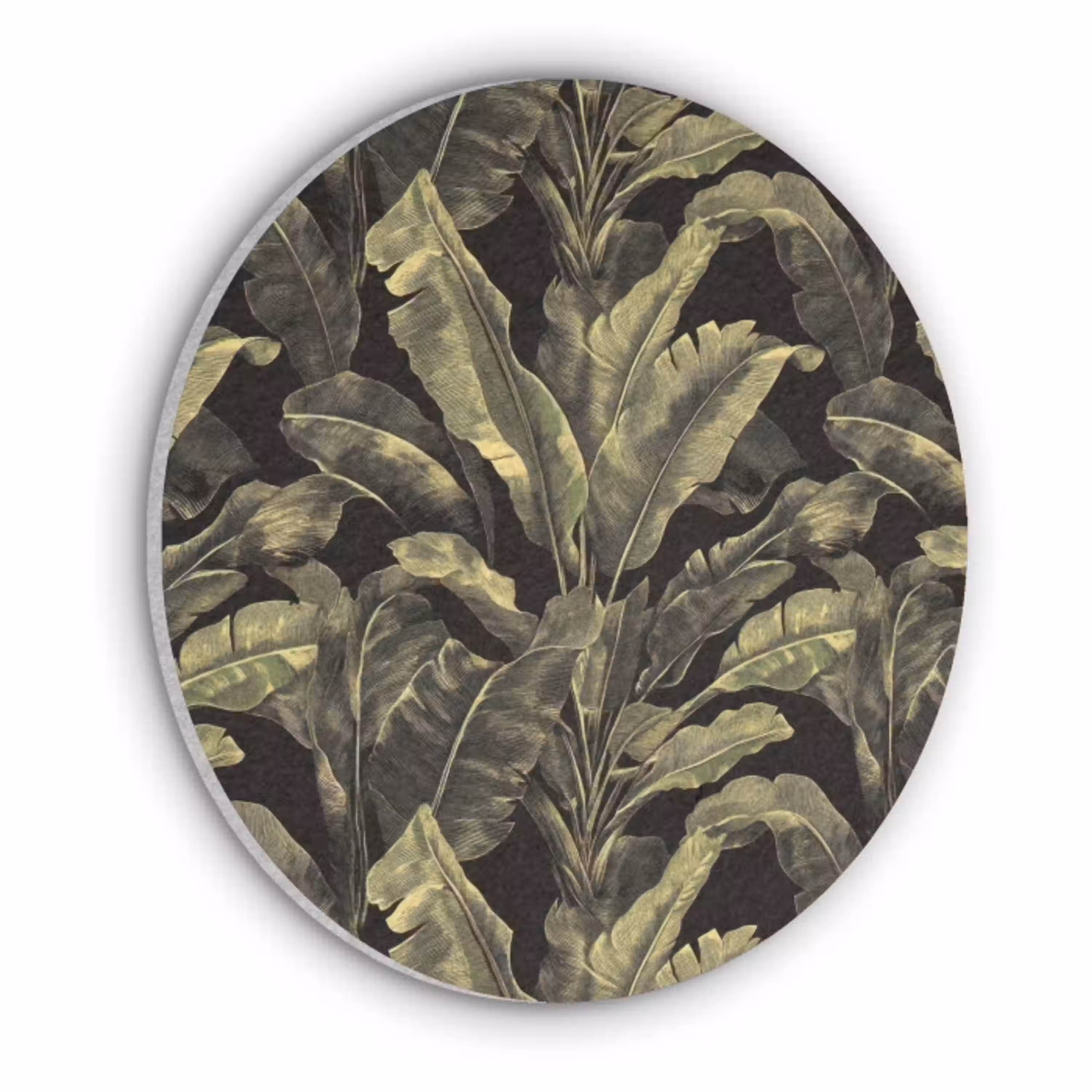 Botanisch - Bladeren - Groen Akoestische PET Vilt - Rond klein 838 -3d