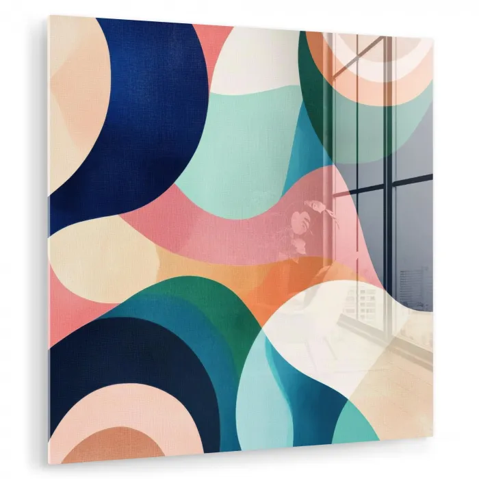 Abstract - Blauw - Roze plexiglas 5mm klein -zzzproduct_nieuw