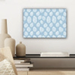 Palmbladeren - Naadloos - Patroon - Pastelblauw canvas 2cm klein 34 -sfeer6