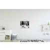 Relaxt - Bad - Zwart - Wit textielposter latten blank klein -kinderkamer
