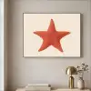 Zeester - Bobbels - Rood Textielframe - compleet frame klein -sfeer2