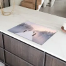 Steiger - Meer - Mist - Winter - Serene Inductie beschermer vinyl 3mm klein -sfeer8