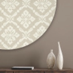 Floraal - Ornament - Beige Akoestische PET Vilt - Rond klein 838 -sfeer5_closeup