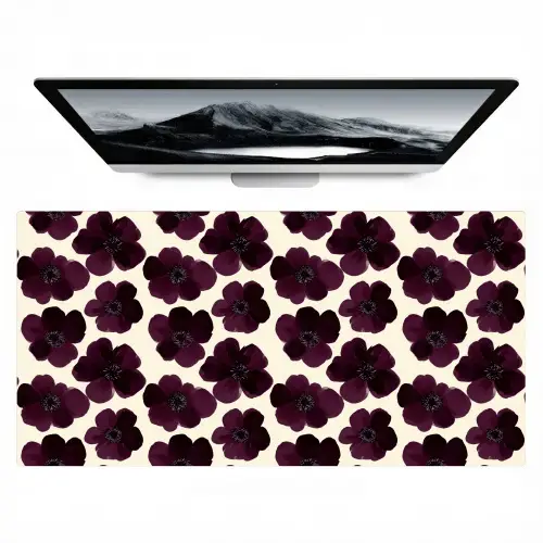 Bloemen - Aquarel - Paars Muismat XXL klein 681 -zzz3d