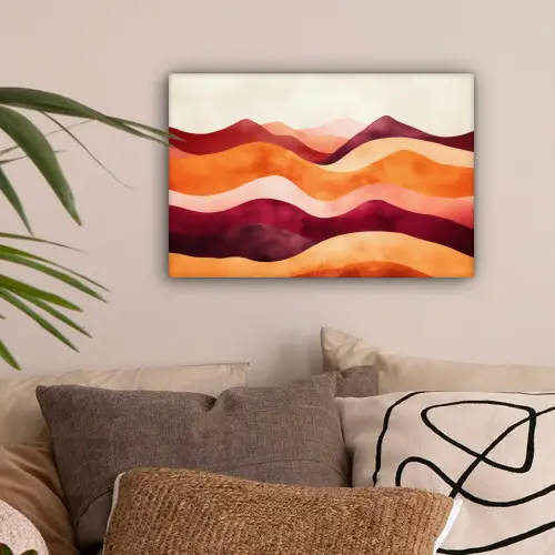 Abstract - Landschap - Golven canvas 2cm klein -sfeer1