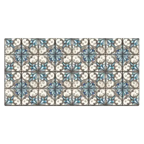 Barok - Tegel - Kleurrijk Muismat XXL klein 681 -3d_leeg