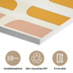 Geometrisch - Patroon - Geel - Roze PET vilt klein 837 -closeup_DE