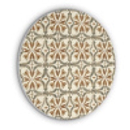 Siertegel - Patroon - Bruin Akoestische PET Vilt - Rond klein 838 -3d