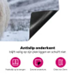 Schotse Hooglander - Sneeuw - Bergen - Winter Inductie beschermer vinyl 3mm klein -wsfeer4_website