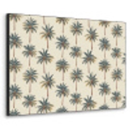 Palmbomen - Tropisch - Groen Textielframe zwart klein 947 -3d