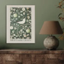 Groen - Vogel  - Bloemen PET vilt klein -sfeer2