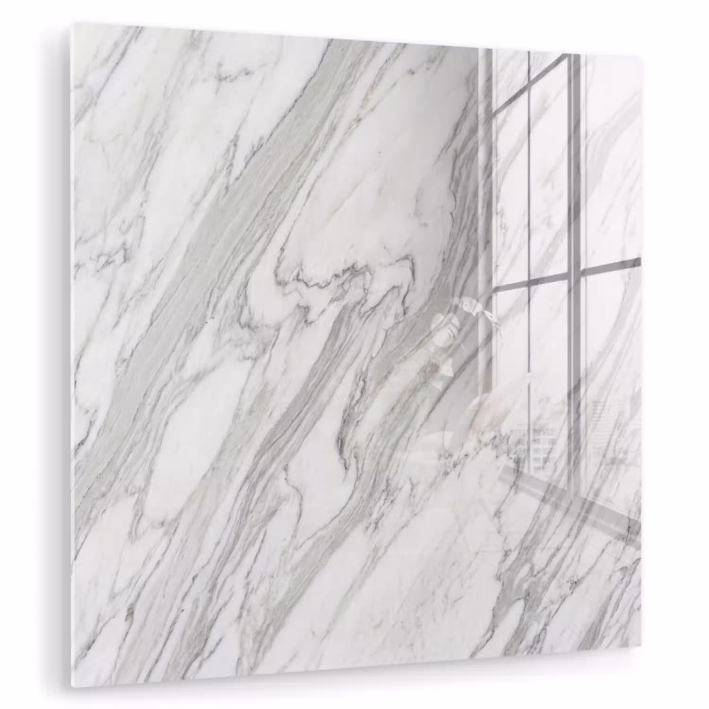 Marmer - Wit - Grijs - Structuur - Modern plexiglas 5mm klein -zzzproduct_nieuw