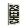 Cheers - Japandi - Zwart - Letters aluminium wit klein -3d