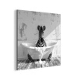 Zebra - Wilde dieren - Vintage - Zwart - Wit aluminium wit klein -3d