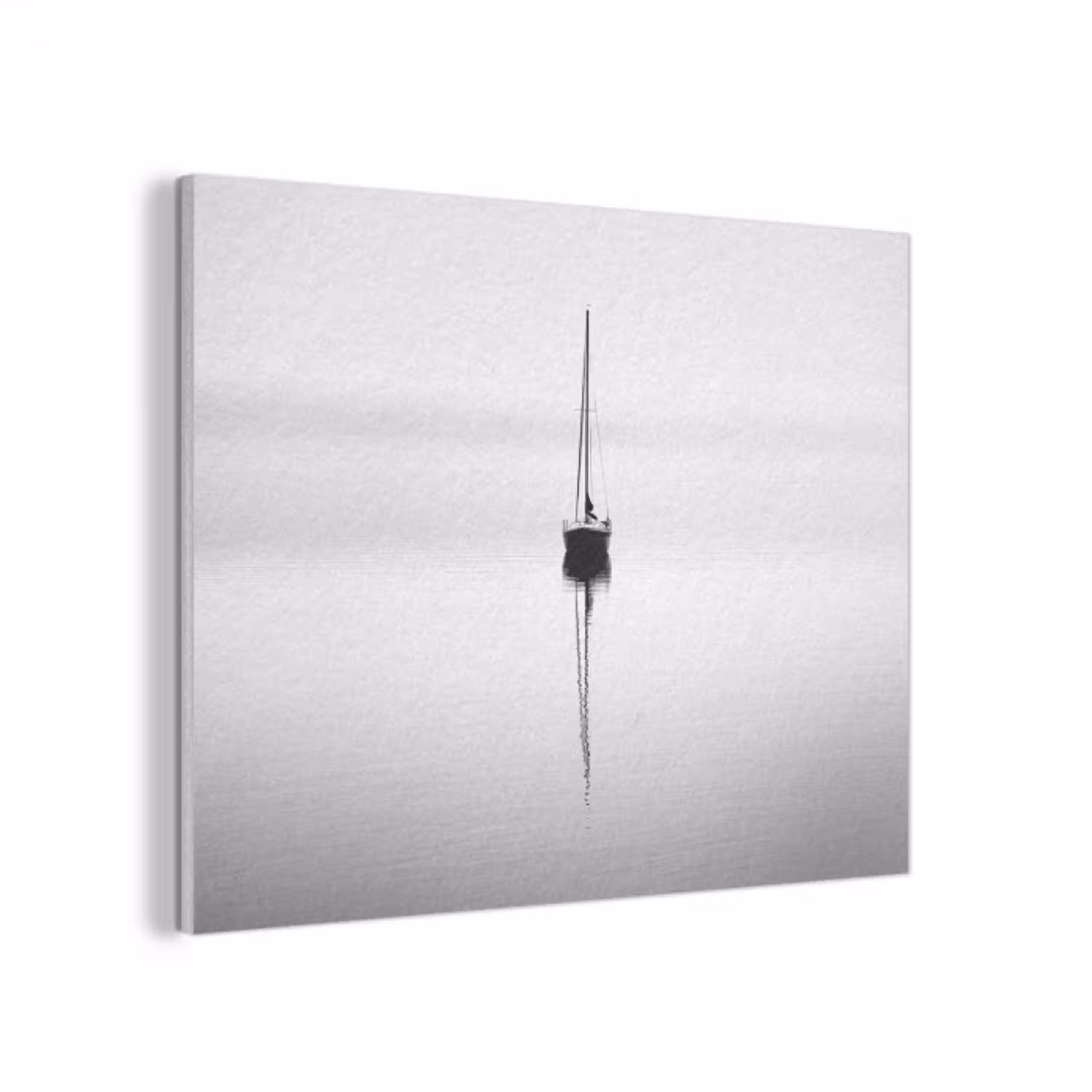 Zeilboot - Zwart - Water - Silhouet PET vilt klein -3d