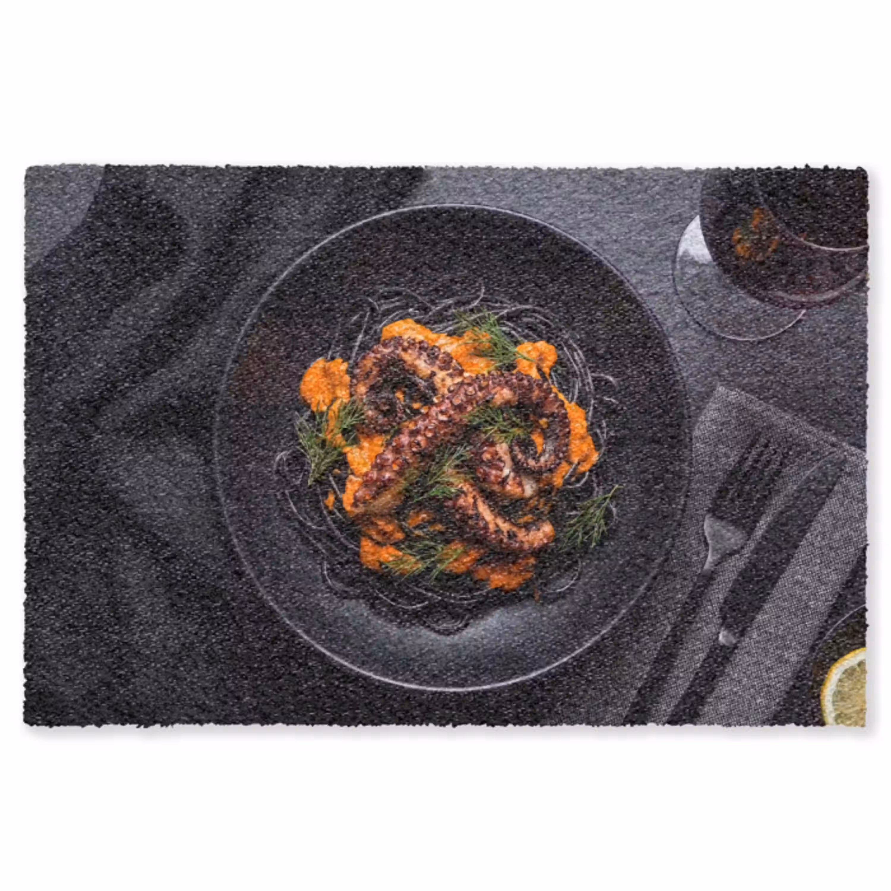 Eten - Octopus - Modern Vloerkleed Rechthoek klein -3d
