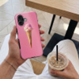 Hoorntje - Schepijs - Roze Toughcase MagSafe Apple iPhone 17 klein -Sfeer1M