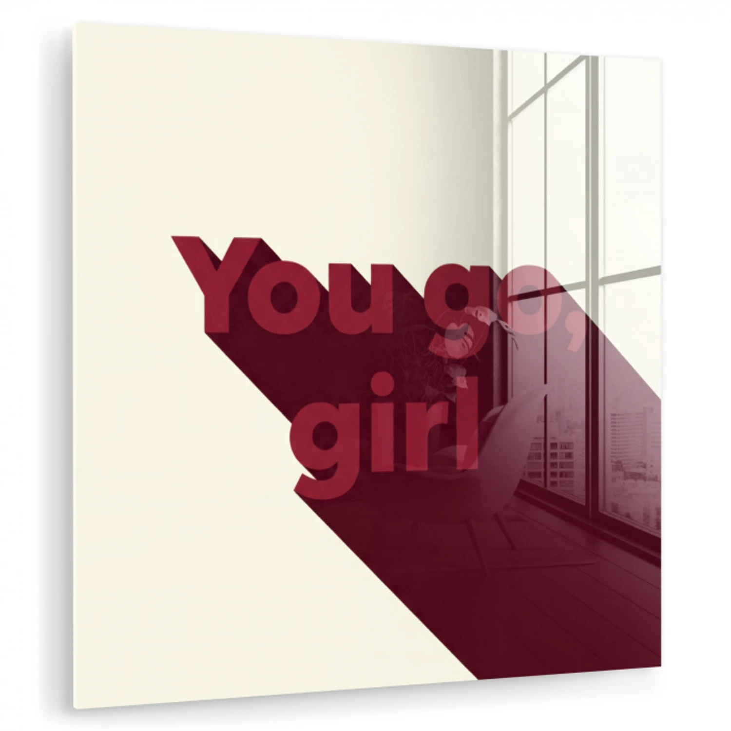 you go girl - 3D - Rood plexiglas 5mm klein -zzzproduct_nieuw