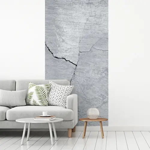 Beton - Scheur - Grijs fotobehang vinyl groot -woonkamer