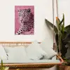 Panter - Luxe - Roze tuinposter los doek klein -sfeer7