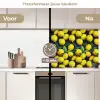 Gele - Citroenen - Druppels - Fruit keuken achterwand 2 middel 871 -voor-na2_NL
