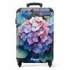 Hortensia bloemen in graffiti stijl NBS - Handbagage koffer - Kinderen Unisex middel -productfoto_recht