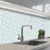 Design - Geometrie - Patroon - Groen keuken achterwand 2 middel 871 -3d_schuin