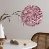Bloemen - Rozen - Natuur - Roze - Botanisch Wandcirkel behangsticker klein -sfeer3