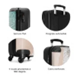 Kust - Zand - Blauw NBS - Handbagage koffer - Volwassenen Unisex middel zzzzzzzbolletjes_FR