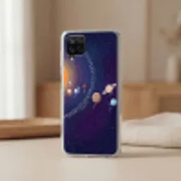 Planetenstelsel - Ruimte - Illustratie Telefoonhoesje Samsung Galaxy A12 klein -sfeer2