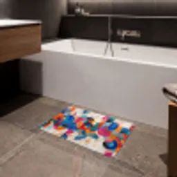 Kunst - Geometrisch - Abstract - Kleurrijk Badmat klein -sfeer3