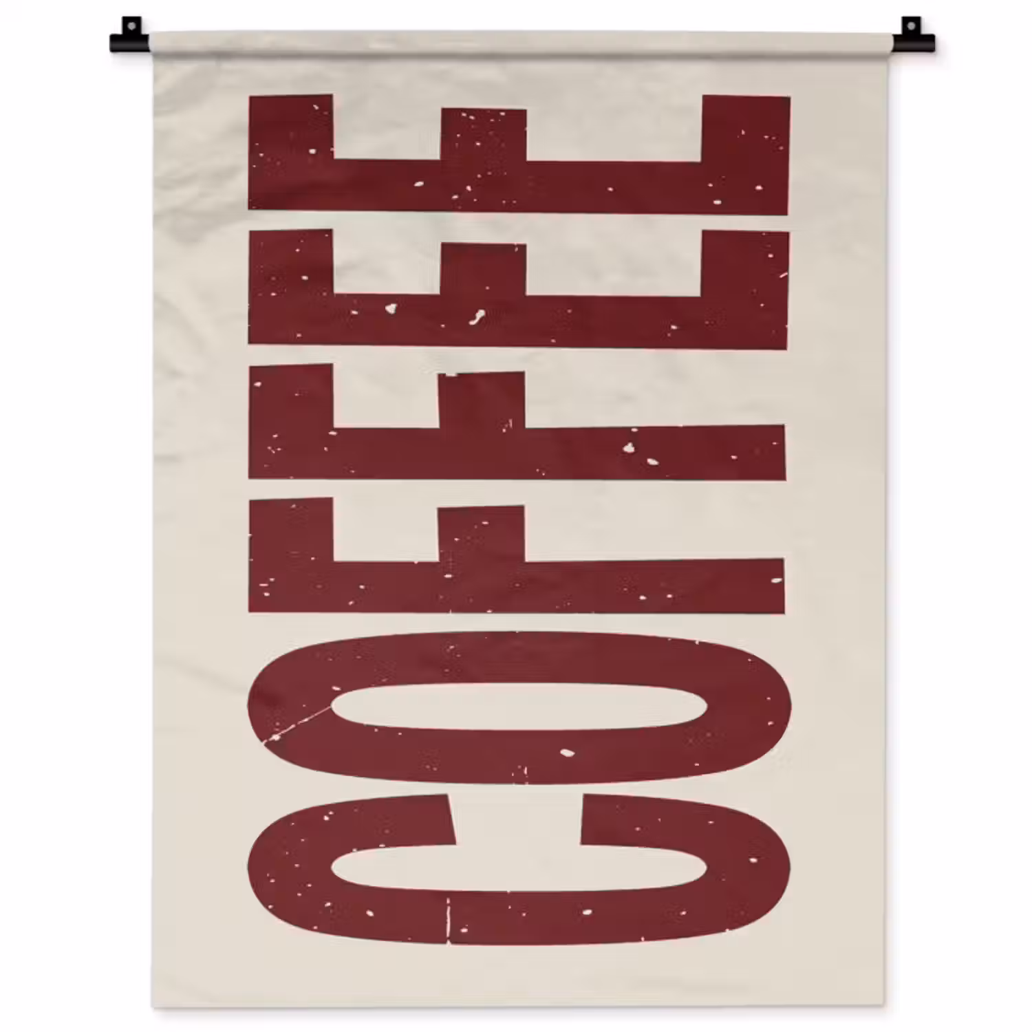 Wandkleed - Koffie -Japandi - Rood - Vintage
